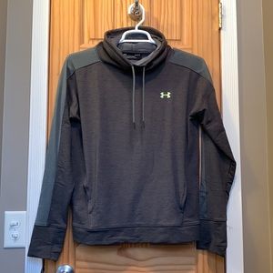 Under Armour women’s funnelneck sweatshirt, gray, size large